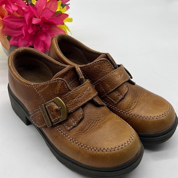 Eddie Moran Brown leather monk Show Sz 6.5 em304. MCL0995B - Picture 1 of 11